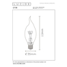 Lucide LED žárovka - okrasné vlákno - Ø 3,5 cm - stmívatelné - 1x3W 2200K - Jantarová 49036/03/62