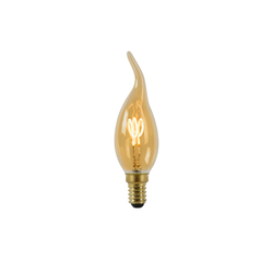 Lucide LED žárovka - okrasné vlákno - Ø 3,5 cm - stmívatelné - 1x3W 2200K - Jantarová 49036/03/62