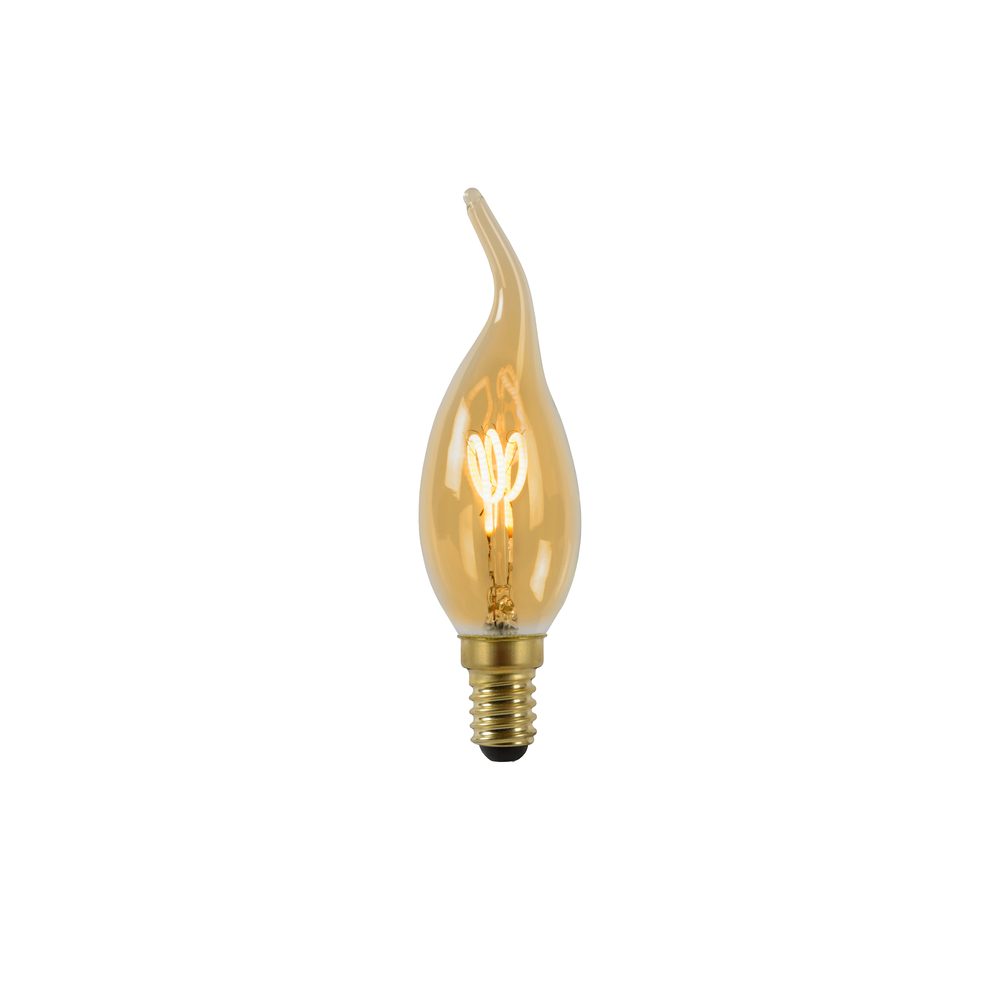 Lucide LED žárovka - okrasné vlákno - Ø 3,5 cm - stmívatelné - 1x3W 2200K - Jantarová 49036/03/62