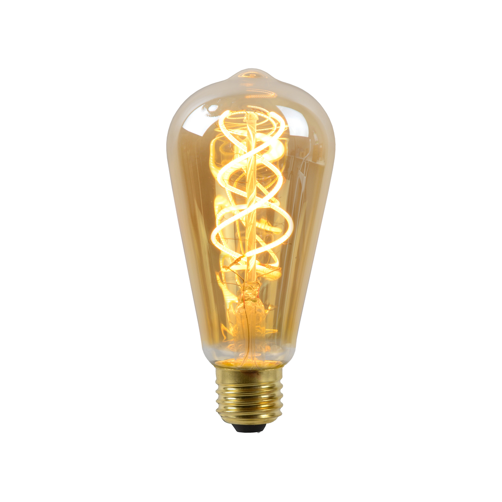Lucide LED žárovka - okrasné vlákno - Ø 6,4 cm - stmívatelné - 1x5W 2200K - Jantarová 49034/05/62