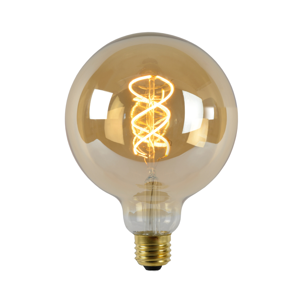 Lucide LED žárovka - okrasné vlákno - Ø 12,5 cm - stmívatelné - 1x5W 2200K - Jantarová 49033/05/62