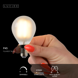 Lucide LED žárovka - okrasné vlákno - Ø 4,5 cm - stmívatelné - 1x4W 2700K - Albast 49022/04/67