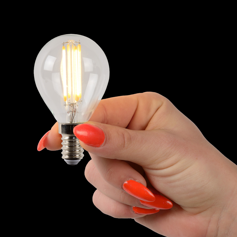 Lucide LED žárovka - okrasné vlákno - Ø 4,5 cm - stmívatelné - 1x4W 2700K - Průhledné 49022/04/60