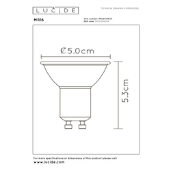 Lucide 49009/05/31 LED žárovka stmívatelná GU10/5W 