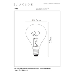 Lucide 49046/03/62 LED žárovka 4.5cm E14/3W 2200K stmívatelná