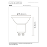 Lucide LED žárovka - Ø 5 cm - stmívatelné - GU10 - 3x5W 3000K - Černá 49006/15/30