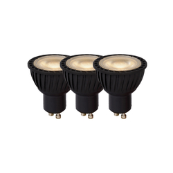 Lucide LED žárovka - Ø 5 cm - stmívatelné - GU10 - 3x5W 3000K - Černá 49006/15/30