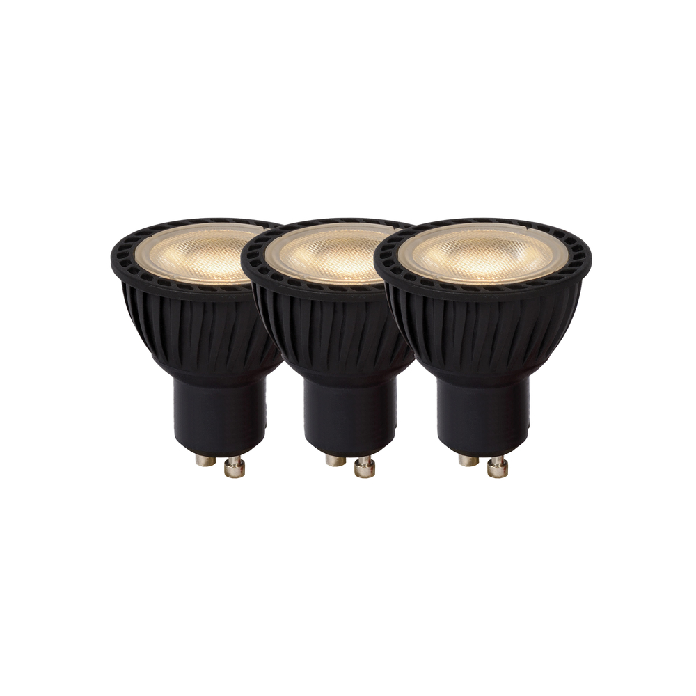 Lucide LED žárovka - Ø 5 cm - stmívatelné - GU10 - 3x5W 3000K - Černá 49006/15/30