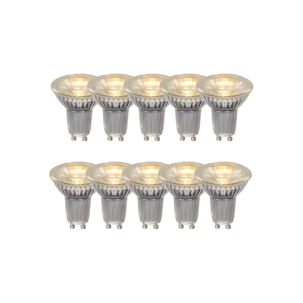Lucide MR16 * 10 LED žárovka Ø  5 cm GU10 10x5W 2700K průhledná set 10 ks
