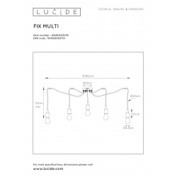 Lucide FIX MULTIPLE - závěsné svítidlo - Černá 08408/05/30
