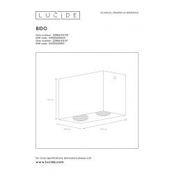 Lucide BODIBIS Stropní bodové Rectangular 1xGU10/50W