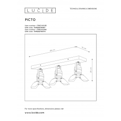 PICTO Stropní bodové svítidlo 3xGU10/5W incl  Blue