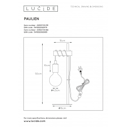 Lucide PAULIEN Table Lamp 1xE27 60W růžová