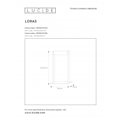 Lucide LORAS stolní lampička G9/max 33W  mosaz / černá