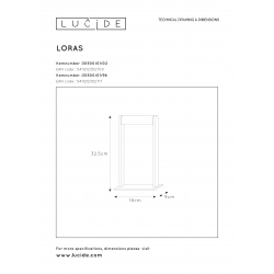 Lucide 30500/01/02 LORAS lampa stolní G9/max 33W