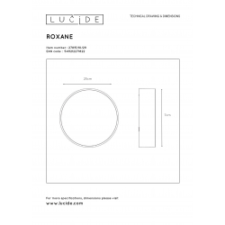 Lucide ROXANE Stropní svítidlo Led kulaté 10W  Anthracite