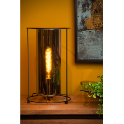 Lucide DOUNIA stolní lampička  E27/40W H 41cm matná černá/Smok