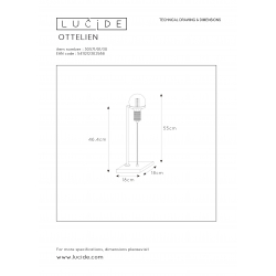 Lucide 30571/01/30 OTTELIEN lampa stolní E27/60W H50cm 