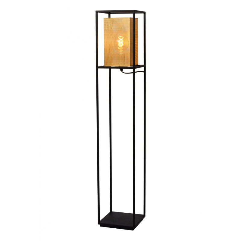 SANSA stojací lampa 1xE27/40W černá/zlatá