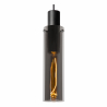 Lucide ORLANDO závěsné svítidlo 5xE27/60W černá/Smoke Glass