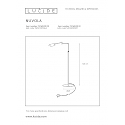 NUVOLA stojací lampa Led 9W Chrom mat