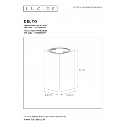LED stropní svítidlo DELTO LED čtyřhranné GU10/5W DTW - šedá