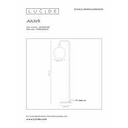 Lucide 34738/01/65 JULIUS lampa stojací E27/25W