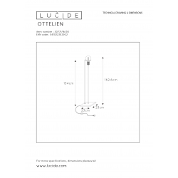 Lucide 30771/16/30 OTTELIEN lampa stojací E27/60W H162cm černá