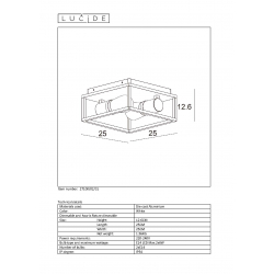 Lucide 27100/02/31 CARLYN svítidlo stropní 2x E14/6W 