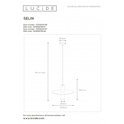 Lucide 03322/01/30 SELIN svítidlo závěsné 1x GU10/35W 