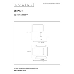 Lucide LENNERT - stropní svítidlo - stmívatelné - GU10 - 1x5W 3000K - Černá 26957/05/30