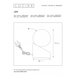 Lucide LEN - stolní lampa - Ø 10 cm - G9 - Dřevo 45561/01/70