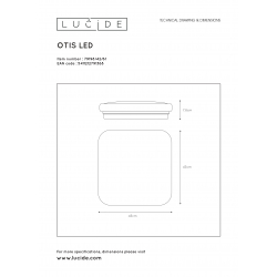 Lucide OTIS - zapuštěné stropní svítidlo - Ø 43 cm - LED - 1x42W 3000K - Opálová 79198/42/61