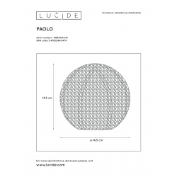 Lucide PAOLO - stolní lampa - G9 - Bílá 46501/01/31