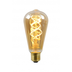 Lucide LED žárovka - okrasné vlákno - Ø 6,4 cm - stmívatelné - 1x5W 2200K - Jantarová 49034/05/62