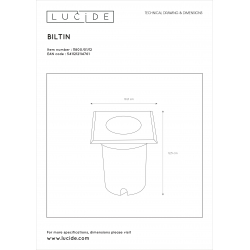 Lucide BILTIN - venkovní vestavné svítidlo - GU10 - IP67 - Chrom 11800/01/12