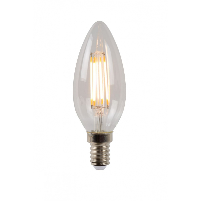 Lucide LED žárovka - okrasné vlákno - Ø 3,5 cm - stmívatelné - 1x4W 2700K - Průhledné 49023/04/60
