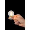 Lucide LED žárovka - okrasné vlákno - Ø 4,5 cm - stmívatelné - 1x4W 2700K - Průhledné 49021/04/60