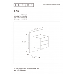 Lucide BOK - nástěnné svítidlo - G9 - Bílá 17282/11/31