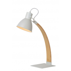 CURF - stolní lampa  E27/60W  bílá/dřevo