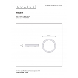 Lucide FRESH - zapuštěné stropní svítidlo do koupelny - Ø 35 cm - IP44 - Chrom 79158/02/12