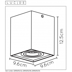 Lucide TUBE - stropní svítidlo - GU10 - Bílá 22953/01/31