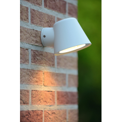 Lucide DINGO-LED - nástěnné svítidlo venkovní - stmívatelné - GU10 - 1x4,5W 3000K - IP44 - Bílá 14881/05/31