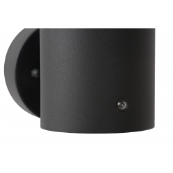 Lucide SOLID - nástěnné svítidlo venkovní - Ø 9 cm - IP54 - Černá 14871/01/30