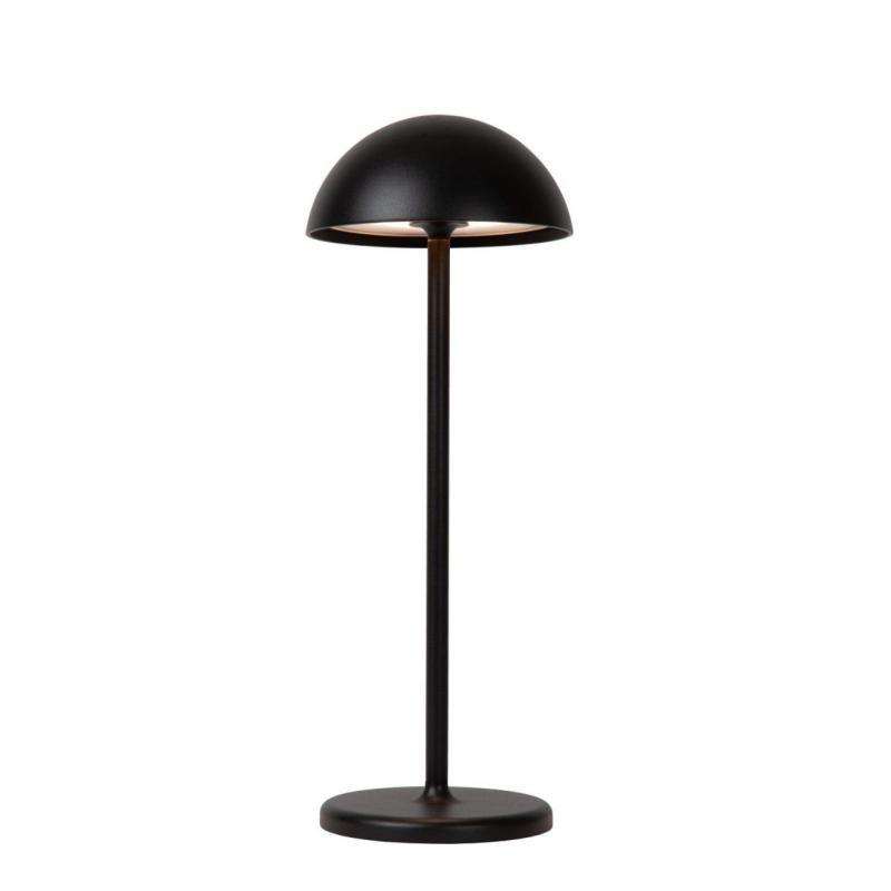 Lucide JOY venkovní dobíjecí stolní lampa ø 12 cm 1x1,5W 3000K IP54 černá