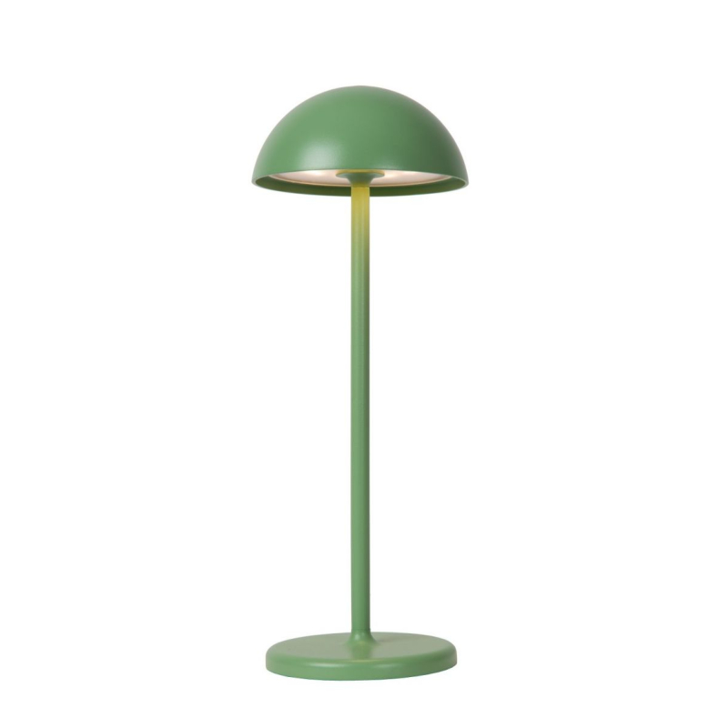LLucide JOY venkovní dobíjecí stolní lampa ø 12 cm 1x1,5W 3000K IP54 zelená