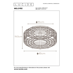 Lucide MELOPEE stropní svítidlo E27/40W zelené