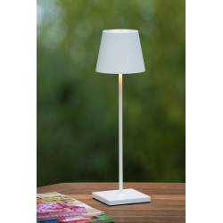 Lucide JUSTIN venkovní stolní lampa Ø11 cm 1x2,2W 3000K IP54 bílá