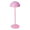 Lucide JOY venkovní dobíjecí stolní lampa ø 12 cm 1x1,5W 3000K IP54 růžová