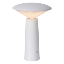 Lucide JIVE venkovní dobíjecí stolní lampa Ø13,9 cm 1x4W 6500K IP44 bílá
